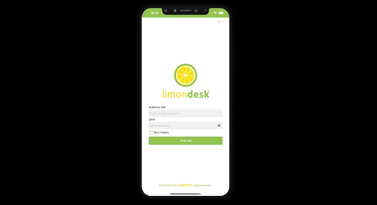 LimonDesk (IOS) program ekranı